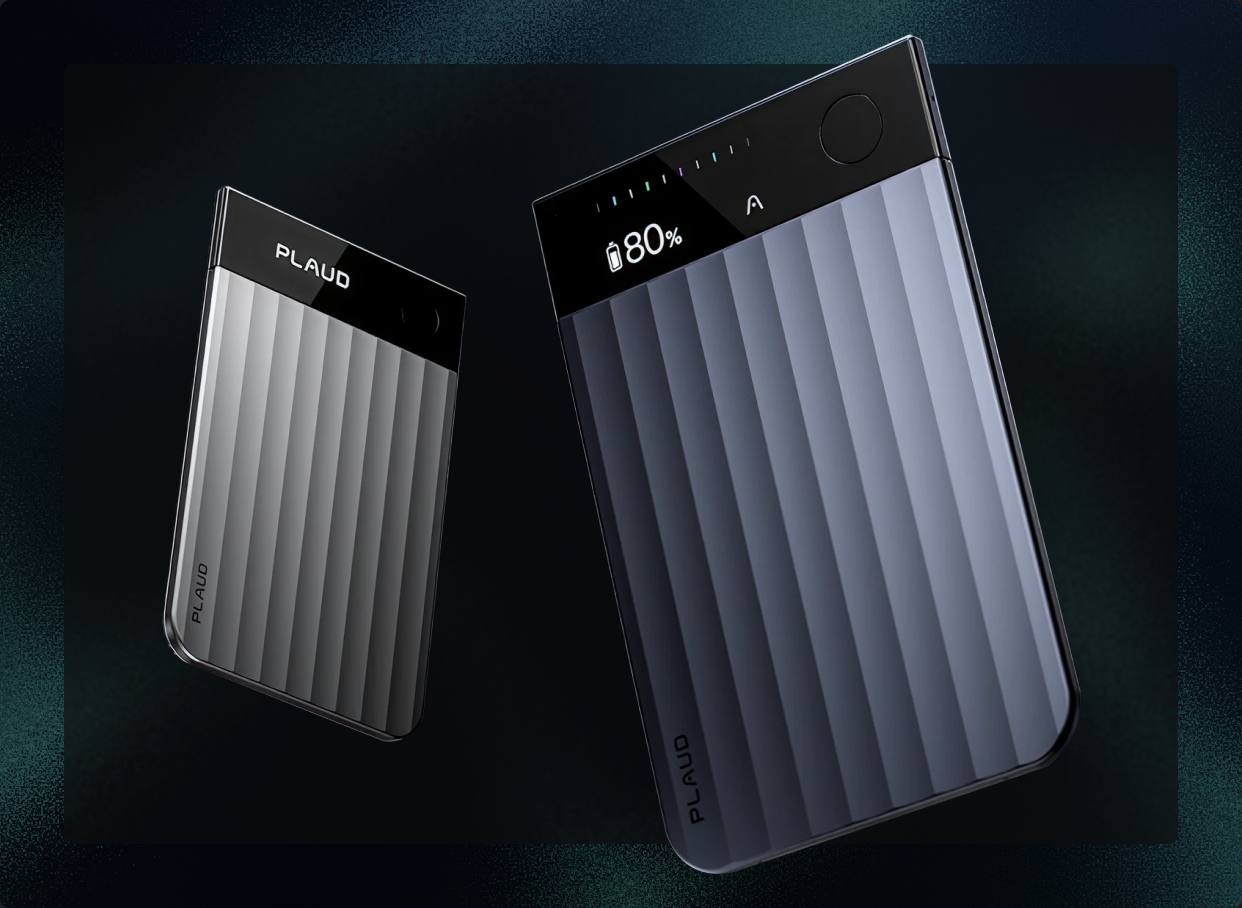Two Plaud Note Pro devices in silver and graphite