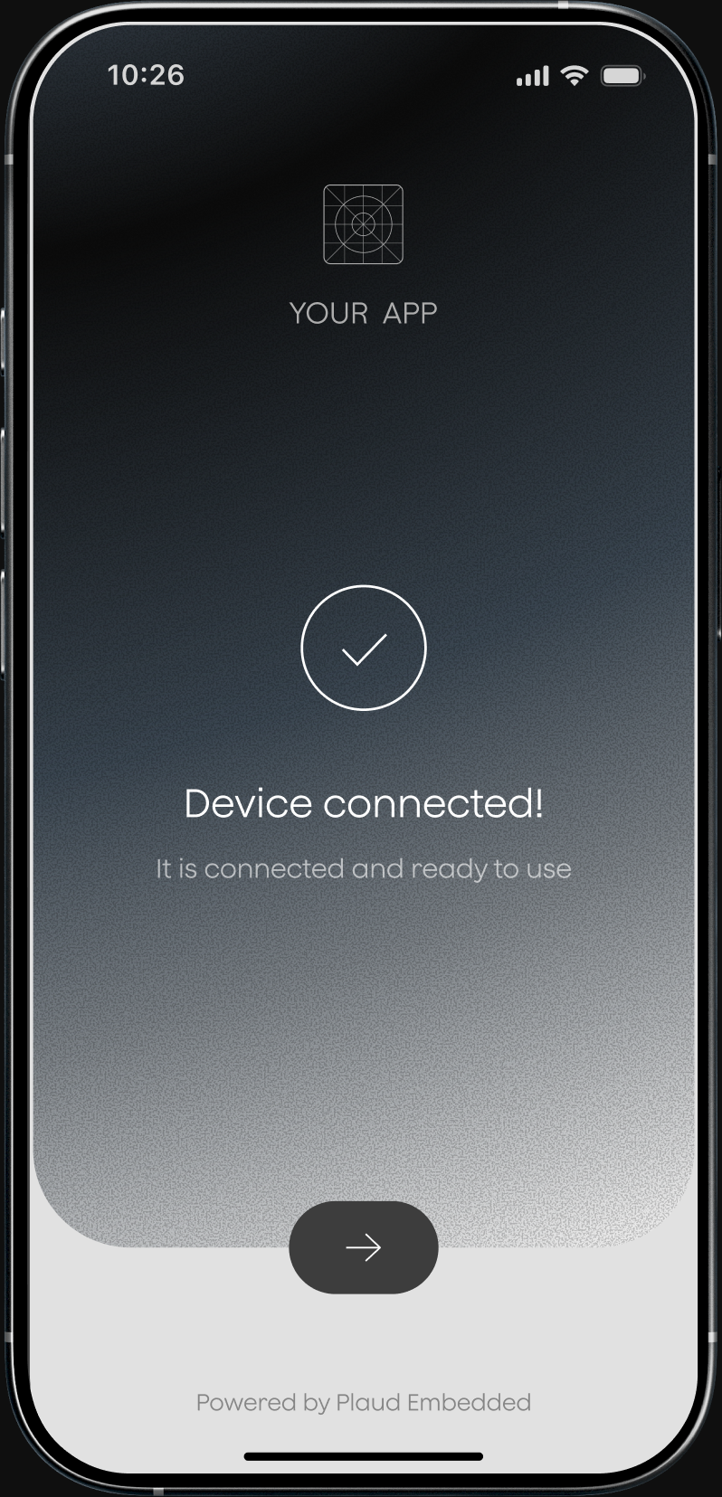Plaud app: device connected